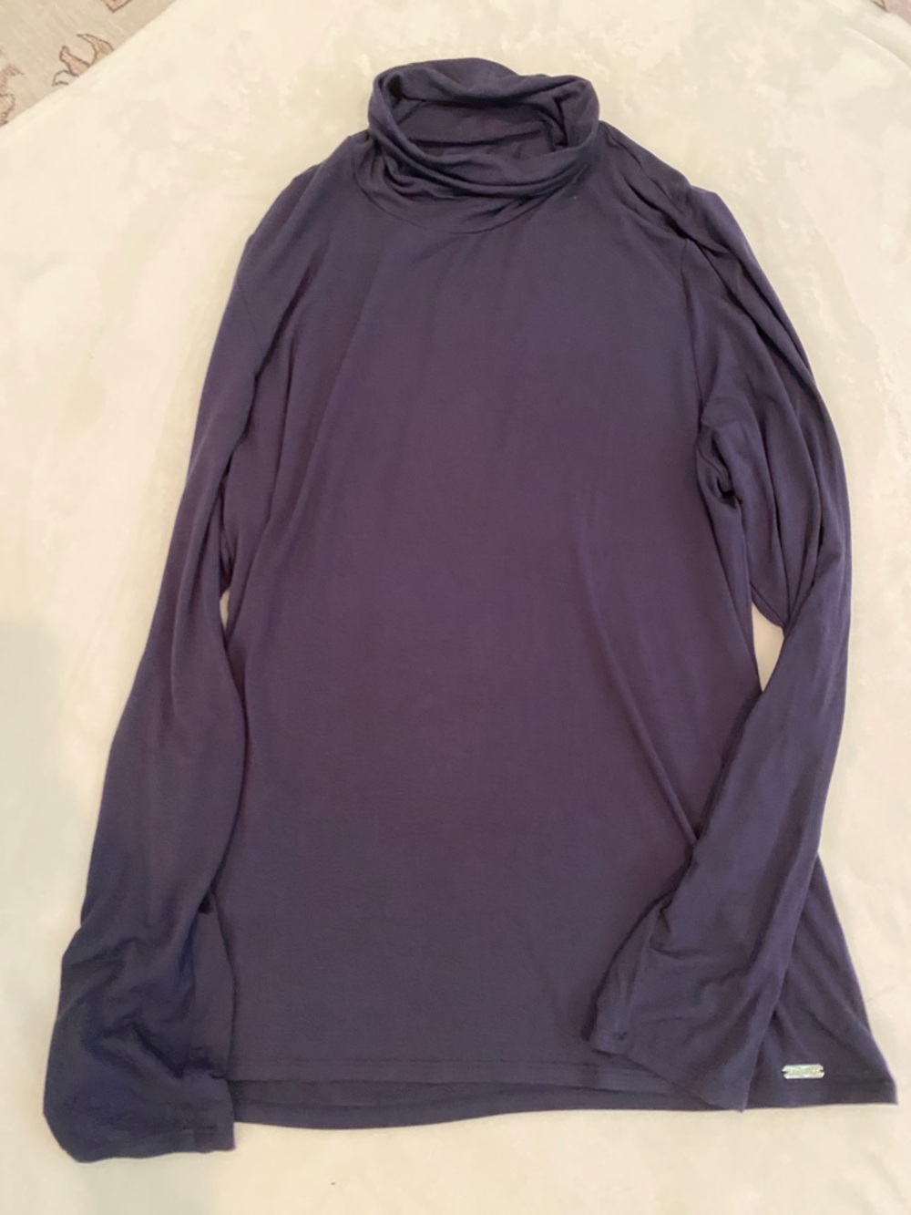 Calvin Klein Liquid Jersey Top - Navy